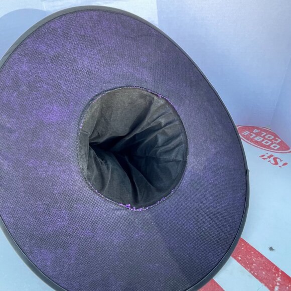 Brand New (4 available) One Size Tiered Tall Pointy Metallic Purple Witch's Hats - Picture 6 of 16